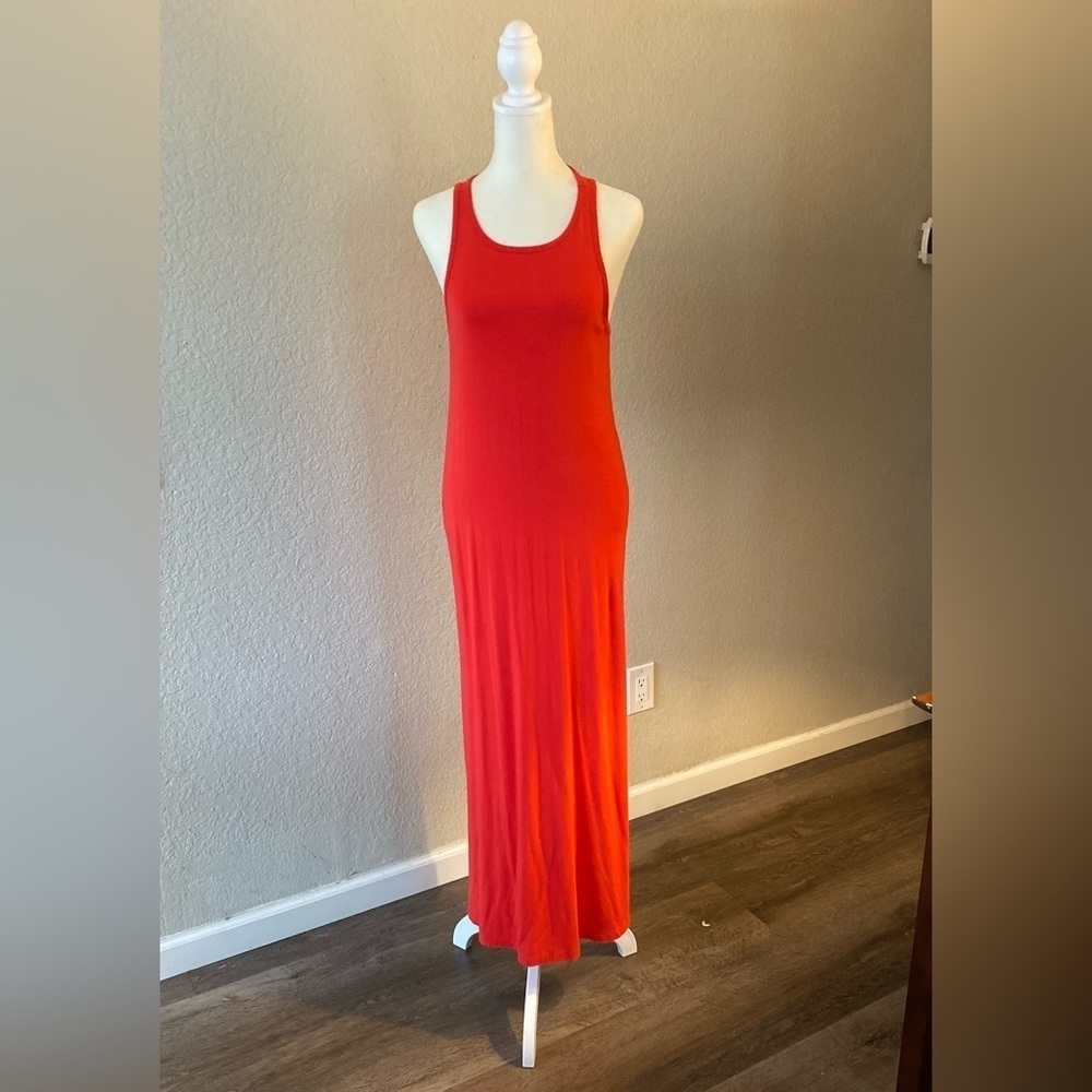Loft Coral Tank Style Maxi Sundress Dress S
